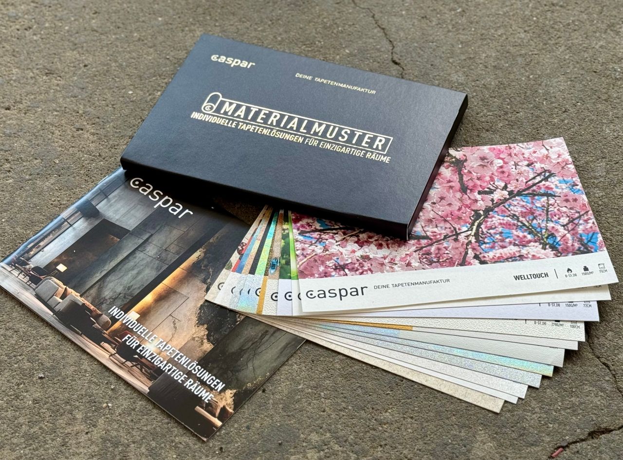 Materialmuster der Caspar Tapetenmanufaktur